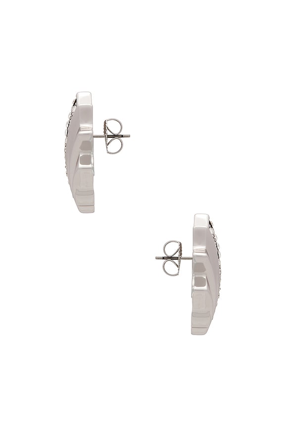 view 2 of 2 Metal Shell Earrings in Silver