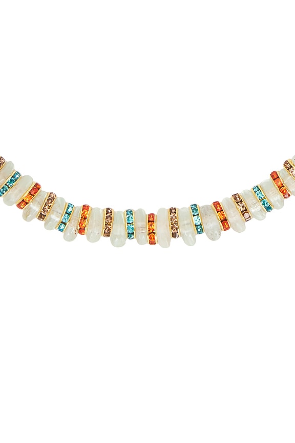view 2 of 2 Heron Glass Necklace in Clear & Multi