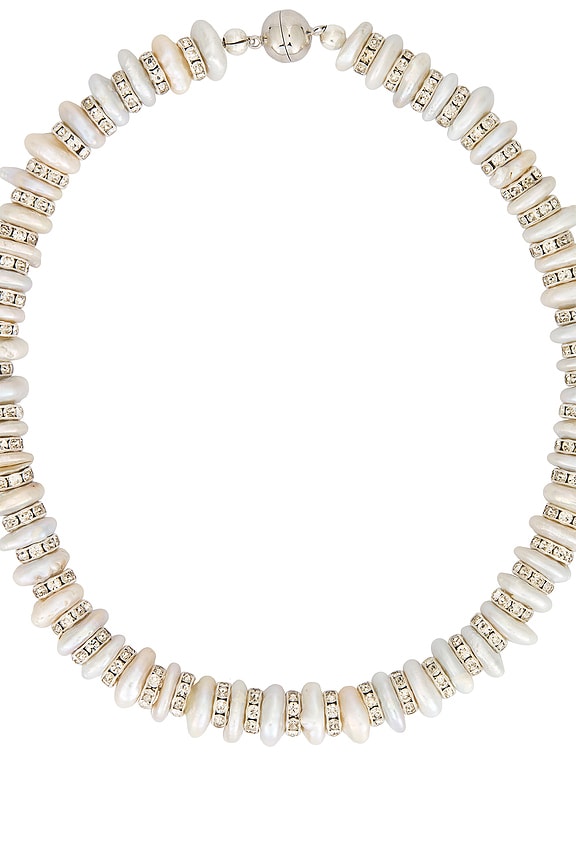 view 2 of 3 Cleo Necklace in Silver & Pearl