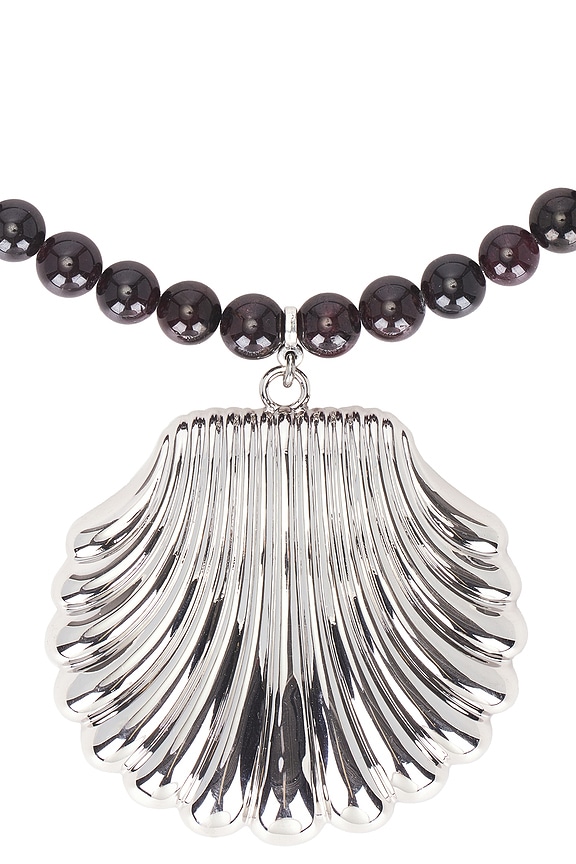 view 2 of 3 Holbox Necklace in Silver & Wine