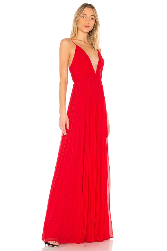 view 2 of 3 ガウン in Poppy Red & Nude