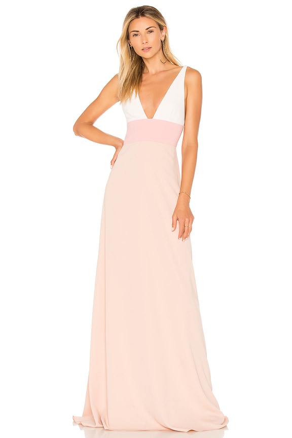 view 1 of 3 Jill by Jill Stuart Two Tone Gown in Cream Pink, Rose Water & Rosy Nude