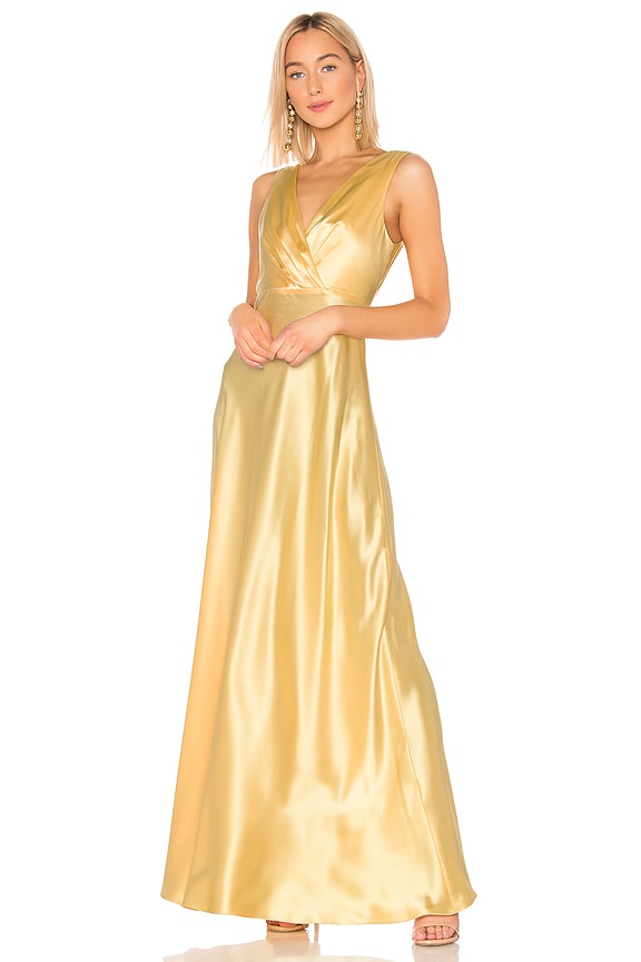 view 2 of 4 Front Gathered Gown in Pale Yellow