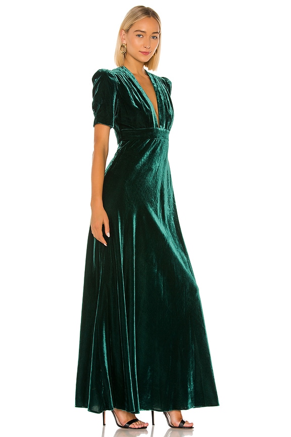 view 2 of 3 Velvet Dress in Spruce