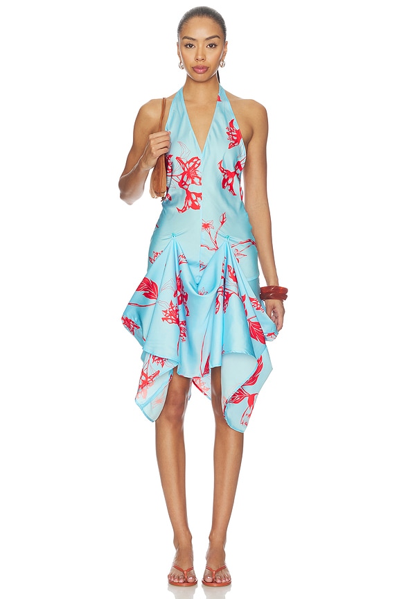 view 2 of 4 ROBE SATIN BUTTON  in Sky Blue