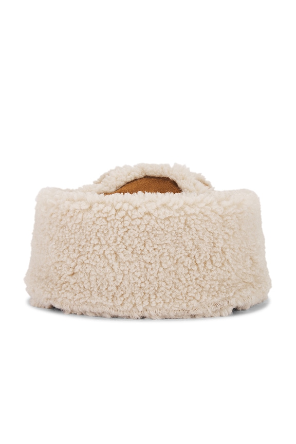 view 2 of 4 Arella Shearling Hat Tan in Tan & Cream