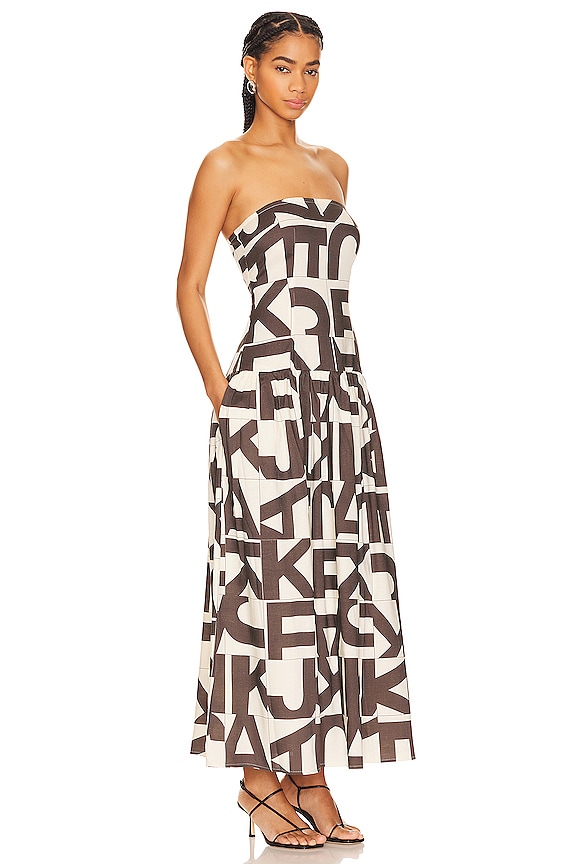 view 2 of 3 GLORIA ミディ丈ドレス in Black Tile Print