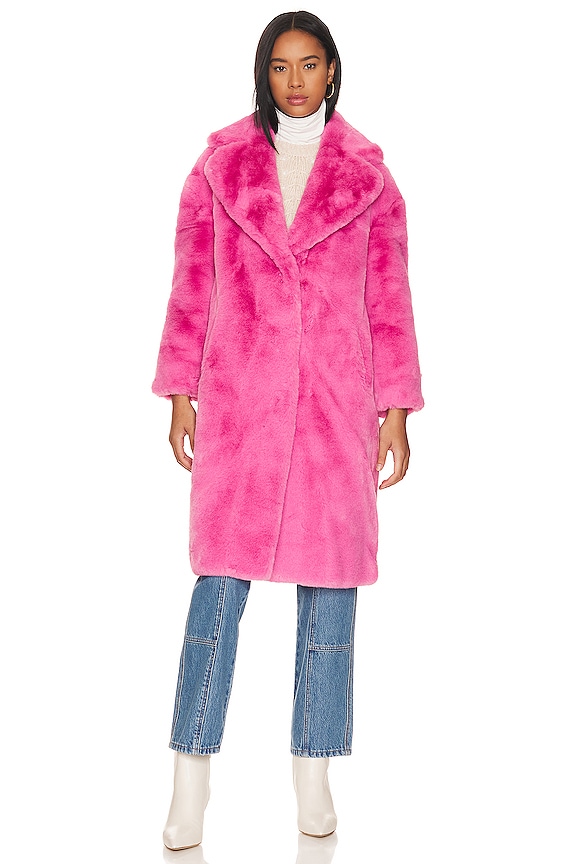 view 2 of 4 Katie Faux Fur Coat in Bubblegum