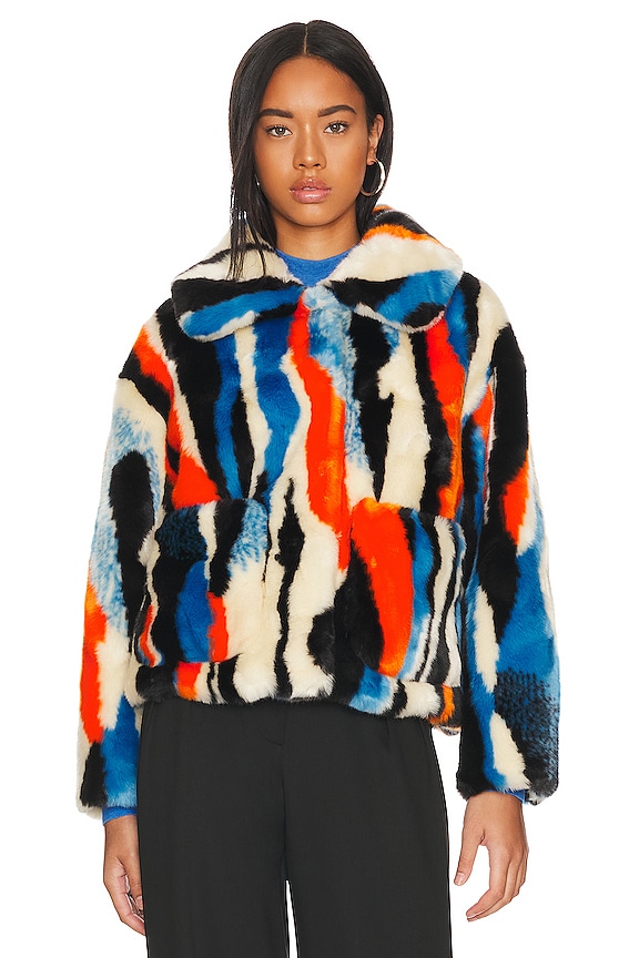 view 2 of 5 TRACI CROPPED 코트 in Multi Stripe