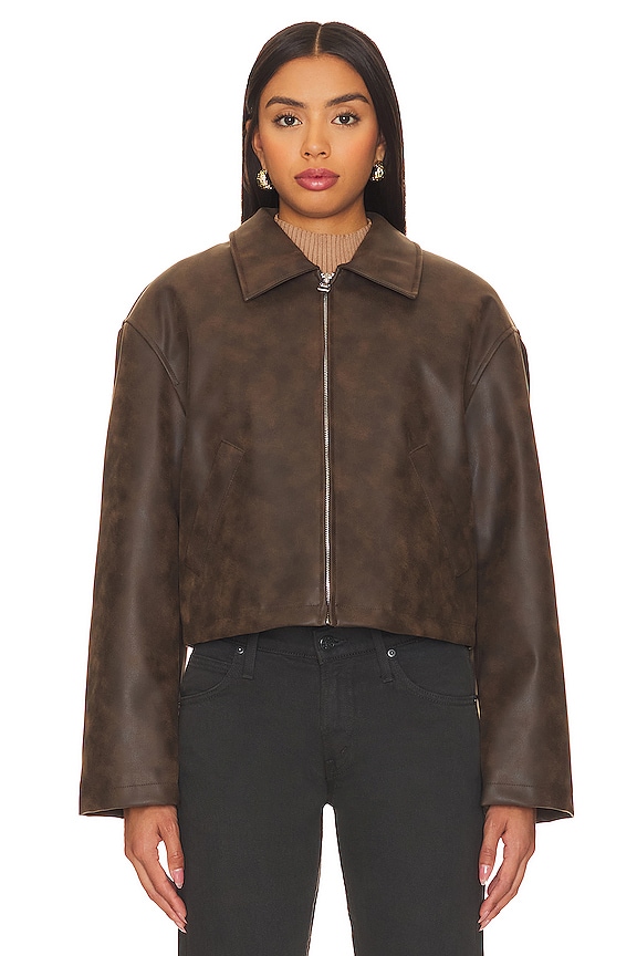 view 2 of 5 Naomi Cropped Jacket in Brown