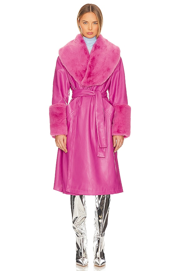 Jakke Bailey Coat in Bubblegum Pink | REVOLVE