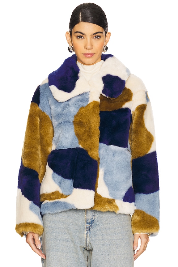 view 2 of 5 MANTEAU TRACI in Blue Swirl