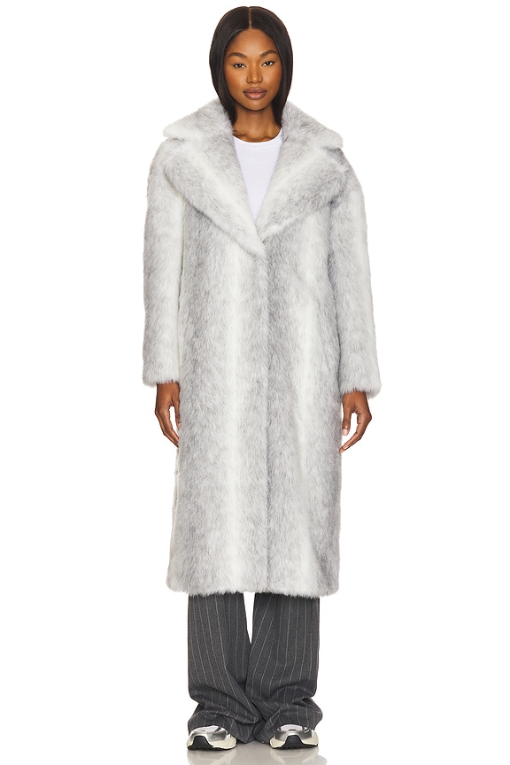 view 2 of 4 Katie Coat in Grey Stripe