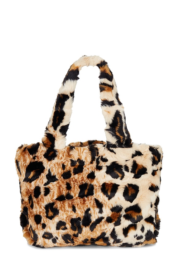 view 2 of 4 Tate Oversized Faux Fur Bag in Leopard