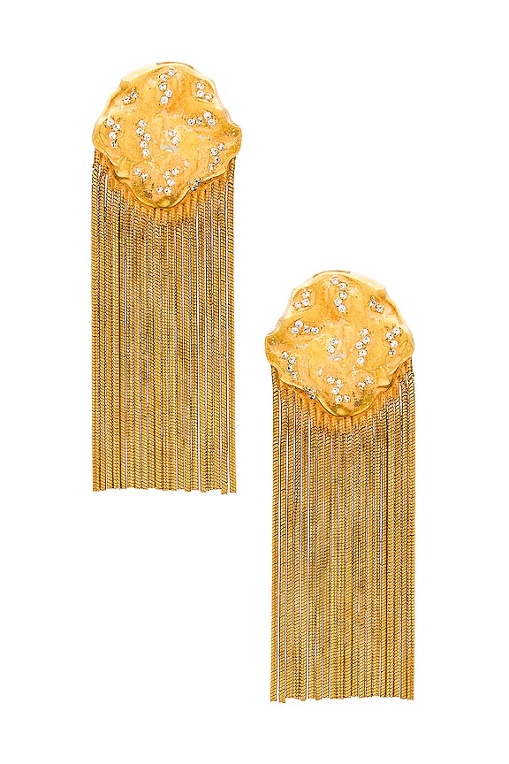 view 1 of 2 Pave Waves Earrings in Gold