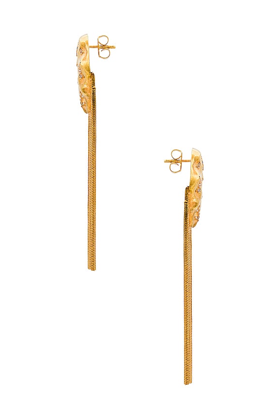 view 2 of 2 Pave Waves Earrings in Gold