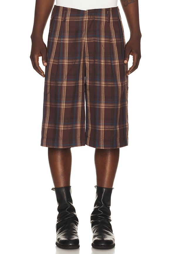 view 1 of 5 Tartan Hollywood Shorts in Brown
