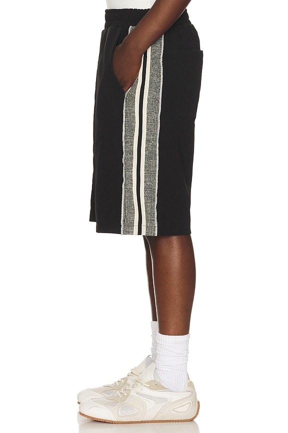 view 2 of 5 Knit Panel Shorts in Black & Green