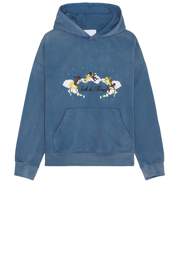 view 1 of 4 SICK AND TIRED パーカー in Blue