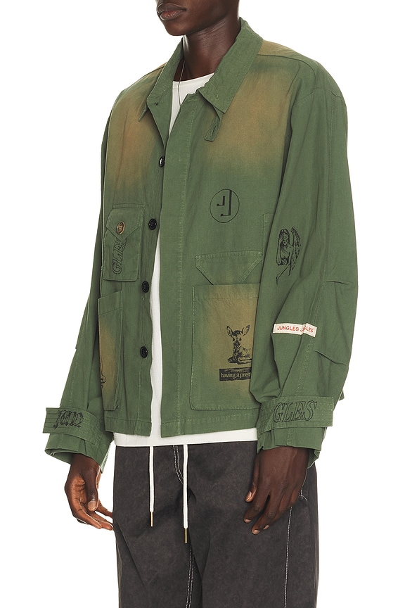 view 2 of 6 Sketches Field Jacket in Green