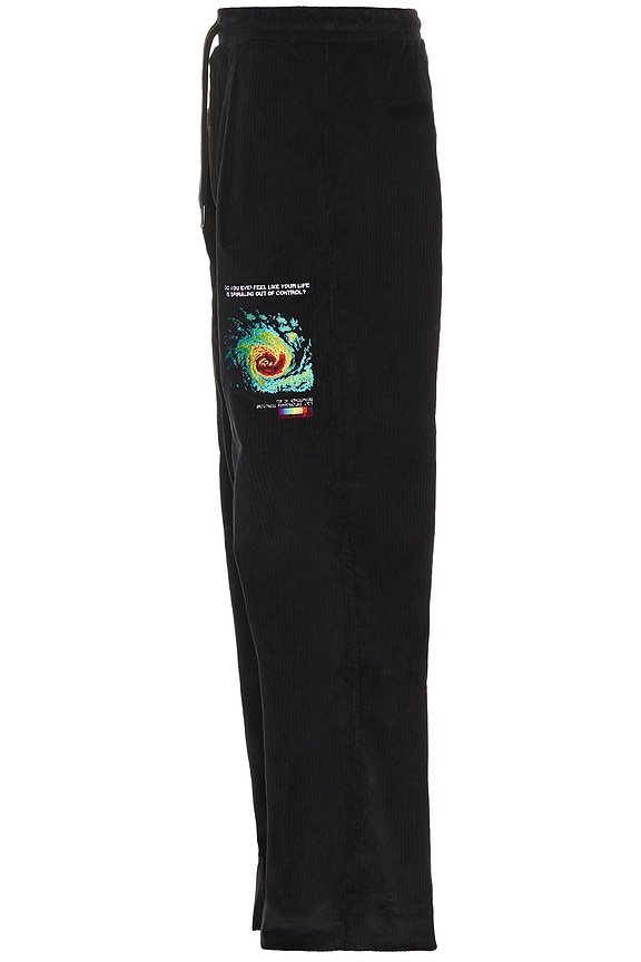view 2 of 5 Spiraling Wide Leg Cord Pants in Black