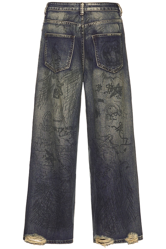 view 2 of 5 Grafitti Colossus Washed Jean in Blue