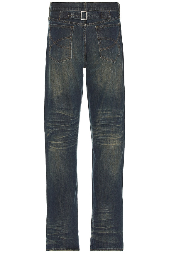 view 2 of 4 Slub Straight Fit Jean in Mid Blue