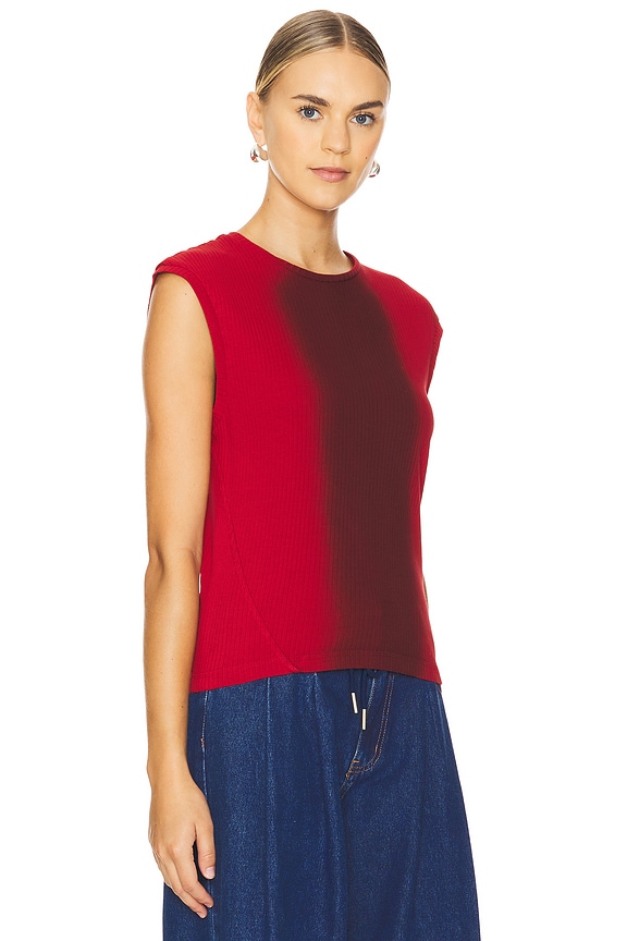 view 2 of 4 Glare Dyed Seam Tank in Red