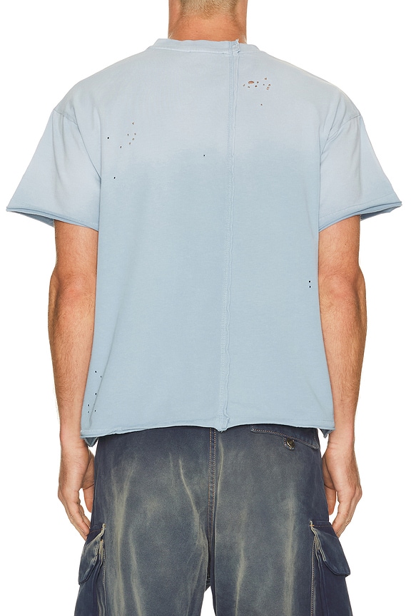 view 2 of 4 Make Noise Spliced Frayed T-Shirt in Light Blue