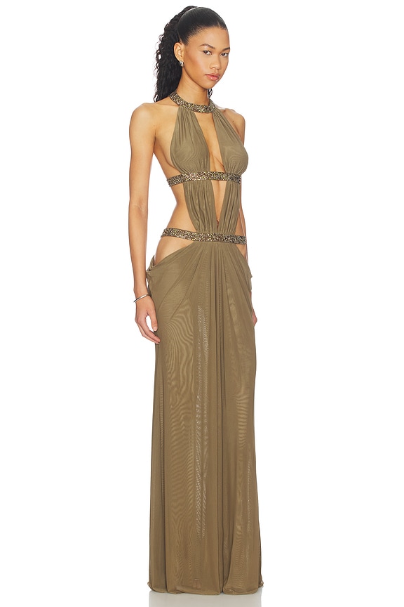 view 2 of 4 VESTIDO MAXI in Brown
