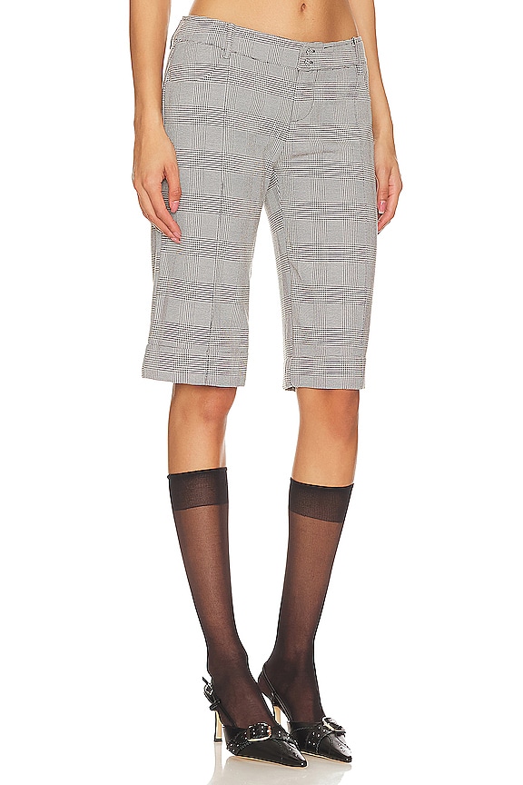 view 2 of 4 Tailored Mini Shorts in Black & White