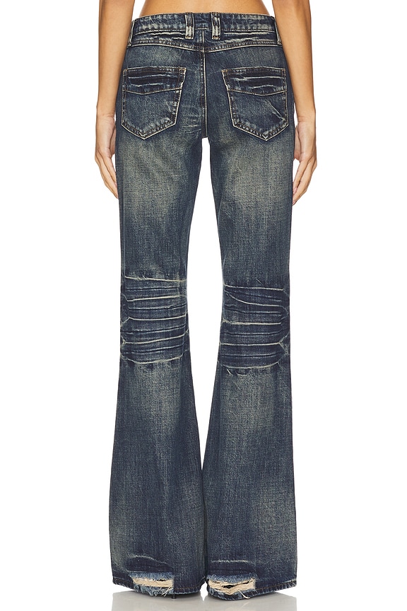 パンツ jaded london flare damage denim W26 Jaded London Extreme Flare Jeans in Blue Wash | REVOLVE