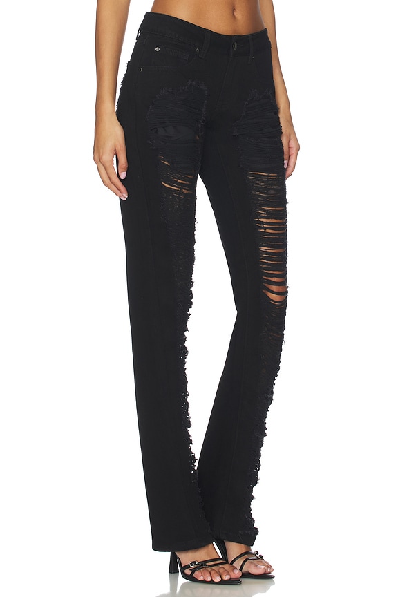 view 2 of 6 Slashed Jean in Black