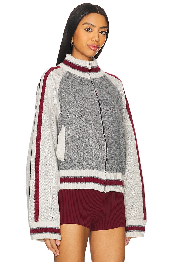 Jaded London TEAM 85 ニットボンバージャケット - Grey Multi | REVOLVE