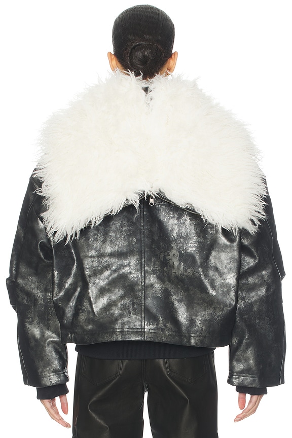 Jaded London Xl Faux Fur Collar Bomber Jacket in Multi | REVOLVE