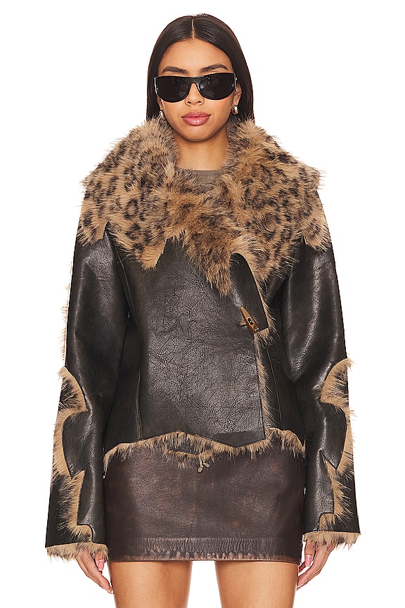 view 2 of 5 Indie Faux Fur Coat in Multi