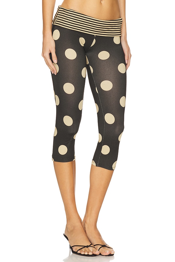 view 2 of 6 PANTALÓN CAPRI CON CINTURA AJUSTABLE in Polka Dot