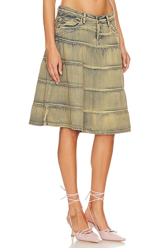 view 2 of 4 FALDA MIDI PRAIRIE in Blue Vintage Wash