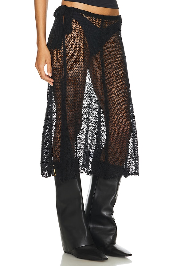 view 2 of 4 MERCER 머서 니트 스커트 in Black