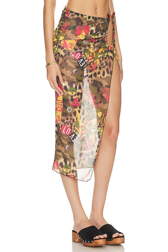 view 2 of 5 JUPE DE PLAGE MIDI UNTAMED in Multi