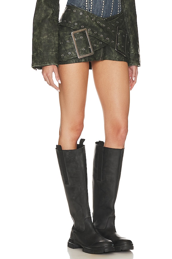 view 2 of 4 Assassin Micro Mini Skirt in Charcoal