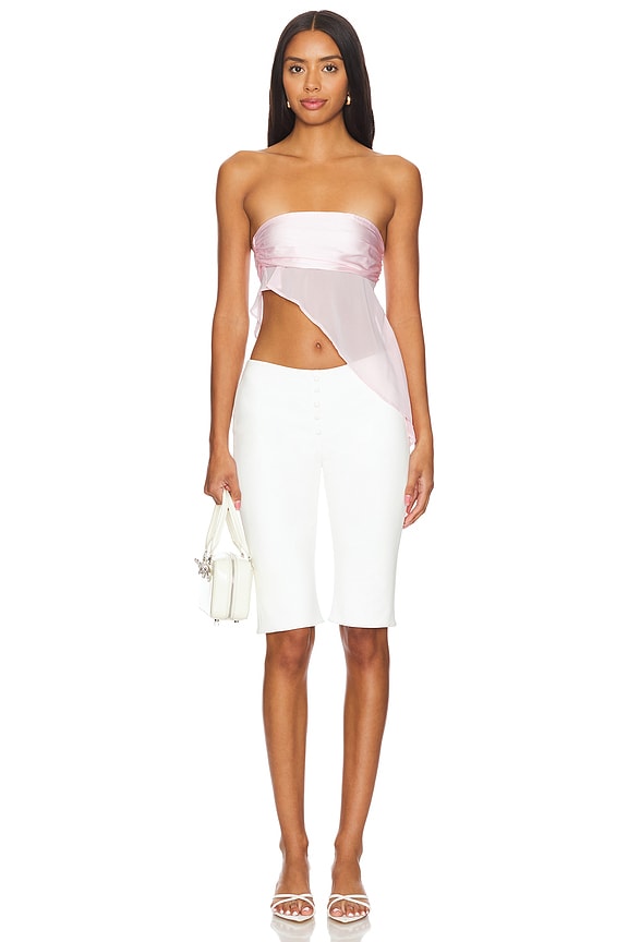 view 2 of 4 チューブトップ、スキニースカーフ in Pink