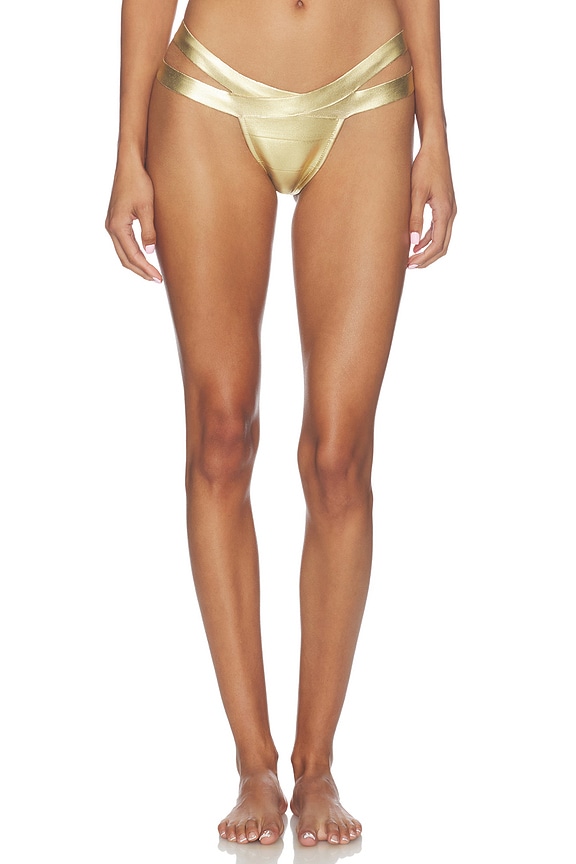 view 1 of 4 BRAGUITA BIKINI IDOL METALLIC BANDAGE in Gold