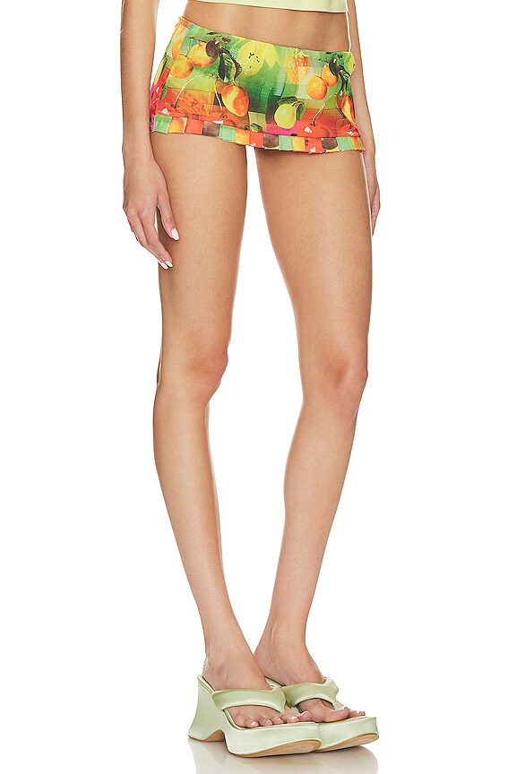 view 2 of 4 Citrus Burst Micro Mini Skort in Fruit Print