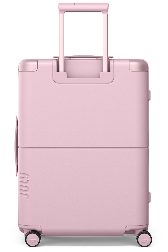 view 2 of 6 Checked Luggage in Blush Pink