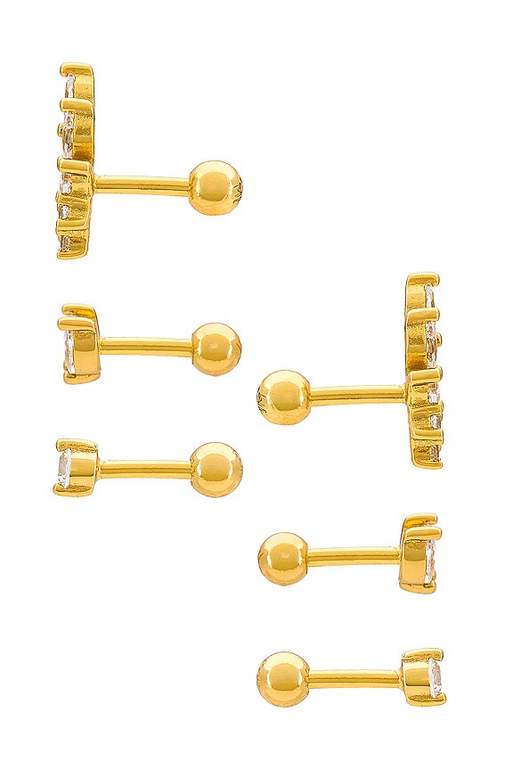 view 2 of 2 Aura Studs Set I in Gold