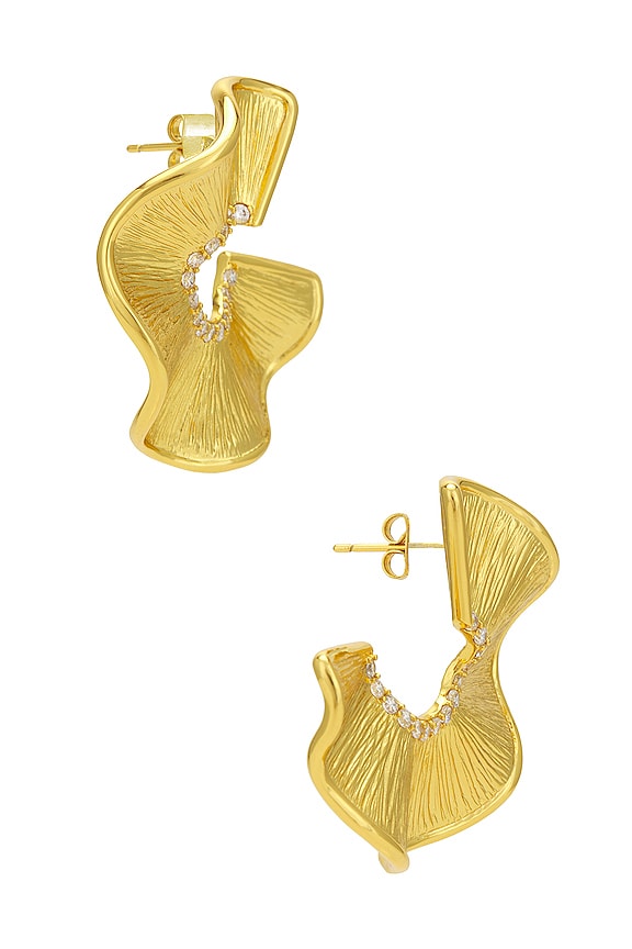 view 2 of 3 BOUCLES D'OREILLES FESTIVE WAVES in Gold