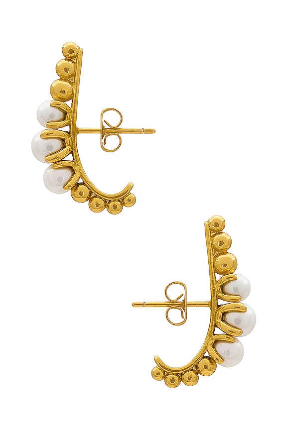 view 2 of 2 PENDIENTES FILIPA in Gold