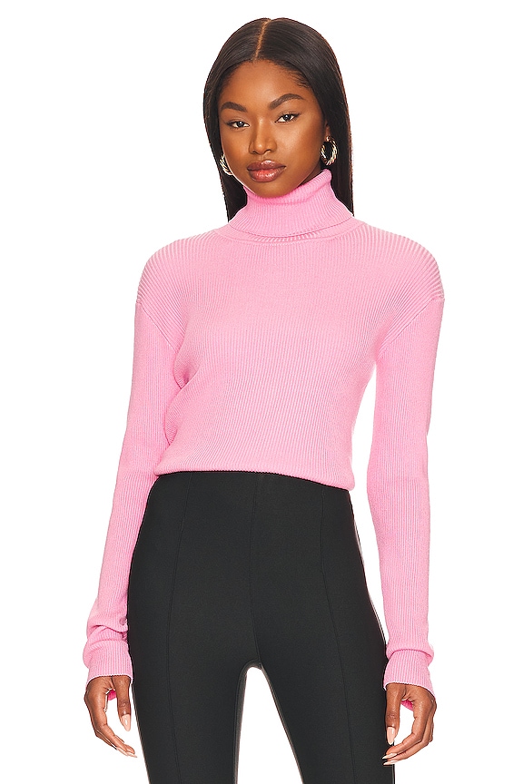 John & Jenn by Line Hadely Turtleneck Sweater in Barbie | REVOLVE