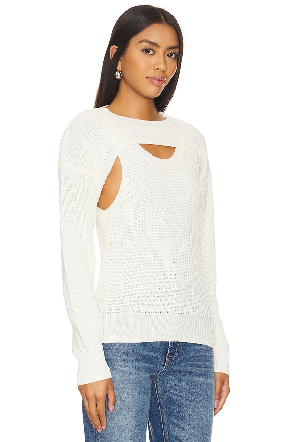 view 2 of 4 Ledger Convertible Sweater in Ivory Bouquet